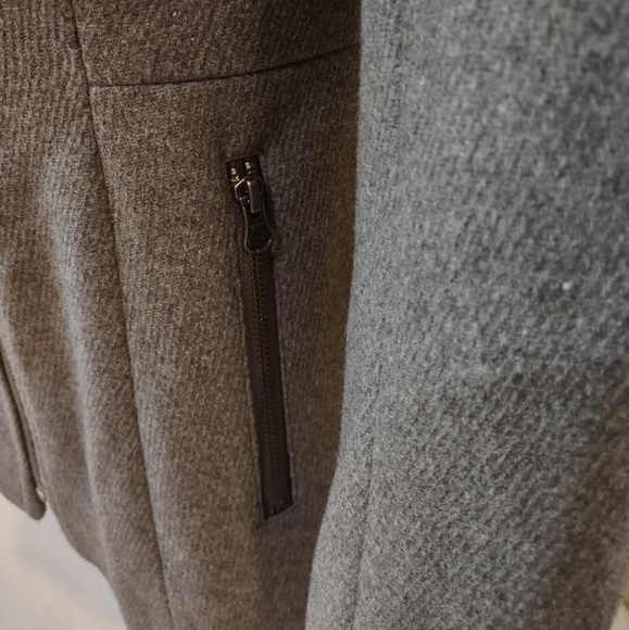Kristen Blake, Wool blend, Gray, Size Small, Zip up, Pea Coat - Picture 6 of 16